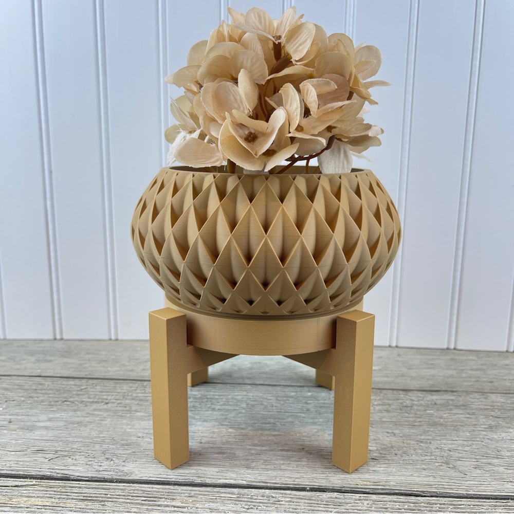 Indoor Flower Pot, The Cinor Planter Pot w/ Drainage Hole & Drip Tray